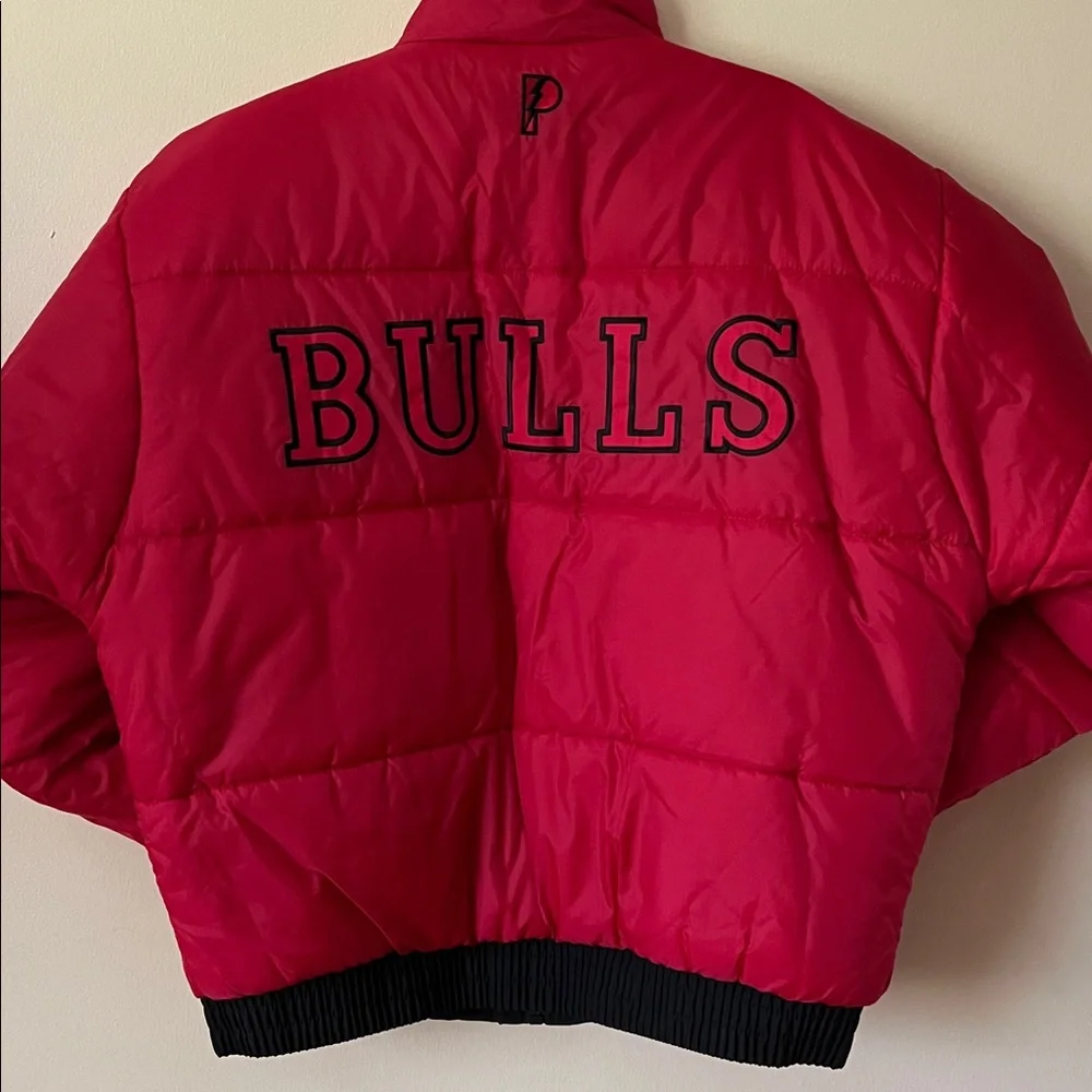 NBA Pro Vintage Chicago Bulls Reversible Jacket - Red, Black, and White Size L - Picture 4 of 16
